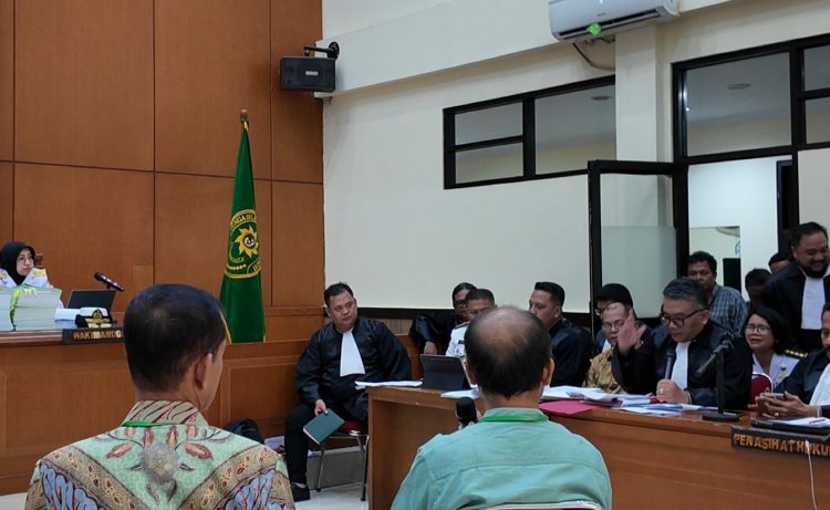 Persidangan perkara dugaan korupsi pengadaan satelit Kemhan untuk Slot Orbit 123 derajat Bujur Timur (BT) di Pengadilan Militer Tinggi II Jakarta, Jumat (24/4).
